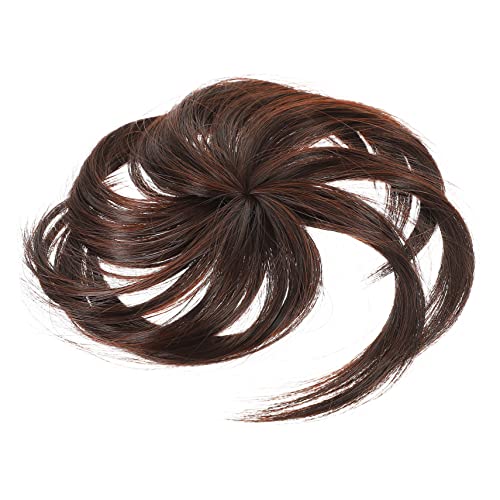 HAMPPLIES Bangs Haarteil Damen Unsichtbares Clip für Jede Gesichtsform Tiefbraun Bequem und Stylisch Einfach zu Verwenden von HAMPPLIES