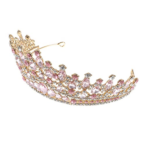 HAMPPLIES Barock Brautkrone mit Funkelnden Strasssteinen Haaraccessoire für Damen und Mädchen Dekoratives Diadem für Hochzeit Geburtstagsfeier Kostümparty und Festliche Anlässe von HAMPPLIES