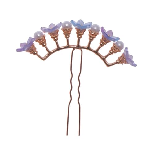 HAMPPLIES Blumen Haarnadeln Haarstäbchen für Hochzeitsfrisuren Fester Griff für Dutt Haarschmuck Damen Geeignet für Lange Haare Stilvolle Haarspangen Braut Zubehör von HAMPPLIES