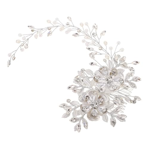 HAMPPLIES Braut Hochzeit Haarreif mit Handgefertigten Strasssteinen Funkelnder Braut Haarkamm für Damen und Mädchen Eleganter Haarschmuck für Hochzeit Brautjungfern Ball und Festliche von HAMPPLIES
