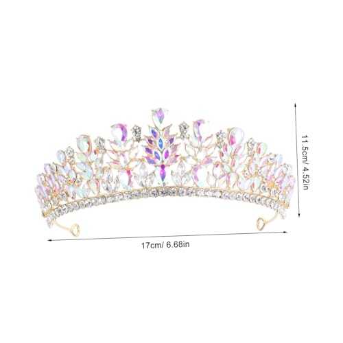 HAMPPLIES Brautkrone Tiara mit Funkelnden Strasssteinen Vintage Barock Stil Braut Haaraccessoire für Fotoshootings Prinzessin Hochzeitszubehör Edles Diadem für Damen HAMPPLIES Brautkrone Tiara mit Funkelnden Strasssteinen Vintage Barock Stil Braut Haaraccessoire für Fotoshootings Prinzessin Hochzeitszubehör Edles Diadem für Damen von HAMPPLIES