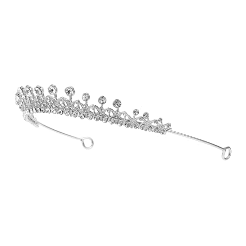 HAMPPLIES Brautkrone mit Funkelnden Strasssteinen Leichter und Bequemer Kopfschmuck für Hochzeit Geburtstag und Besondere Anlässe Silbernes Tiara Haaraccessoire für Damen von HAMPPLIES