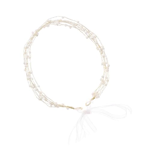 HAMPPLIES Brautschmuck Perlen Haarschmuck Handgemachtes Haarband für Damen Eleganter Kopfschmuck für Hochzeiten Leicht und Komfortabel Perfektes Accessoire zur Verschönerung Looks von HAMPPLIES