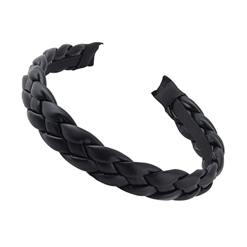 HAMPPLIES Breiter Haarreifen aus PU Leder für Retro Geflochtenes Haaraccessoire für Alltag Partys und Besondere Anlässe Verleihen Sie Ihrem Look Einen Eleganten Touch von HAMPPLIES