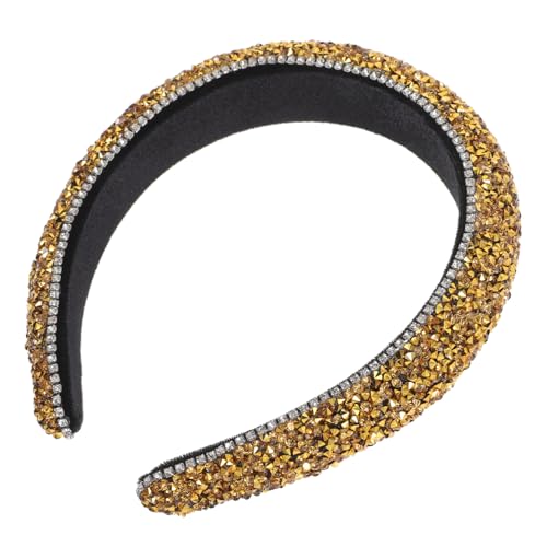 HAMPPLIES Breites Damen Haarband mit Gepolstertem und Funkelnden Strasssteinen Modisches Stirnband für Partys Valentinstag Geschenkidee für Freundin und Frauen von HAMPPLIES