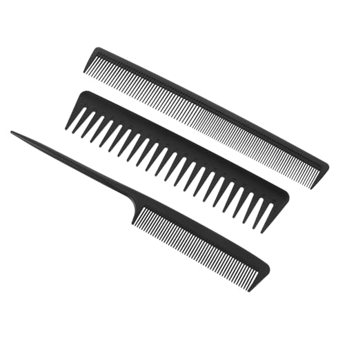 HAMPPLIES Breites Kunststoff Haarkamm Teilig Antistatische Friseur Kämme mit Feinen und Breiten Zähnen Glatte Oberfläche Schonend für Kopfhaut Leicht und Tragbar für Damen und Herren von HAMPPLIES