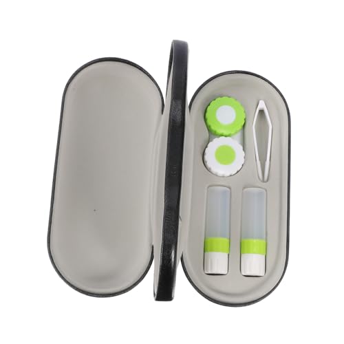 HAMPPLIES Brillenetui Aufbewahrungsbox für Brillen und Kontaktlinsen Design für Damen und Herren Praktisch für Büro und Schule Robust und Kompakt in Modischem Schwarz von HAMPPLIES