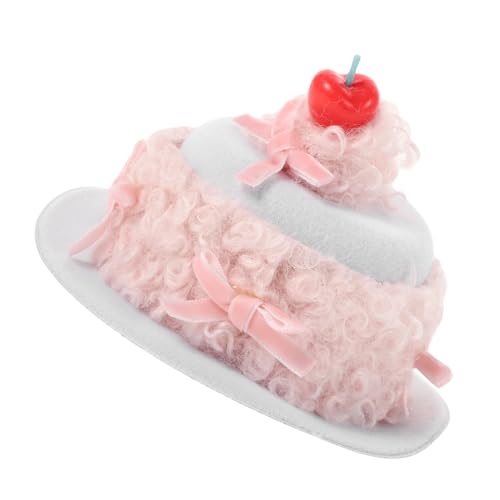 HAMPPLIES Cherry Cake Haarklammer Geburtstag Haarschmuck Süßer Geburtstags Hut Haarklammer für Frauen und Mädchen Leichtes Wiederverwendbares Haar Accessoire für Festliche Anlässe von HAMPPLIES