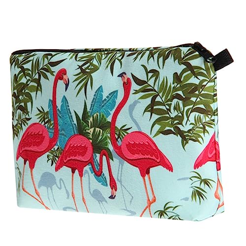 HAMPPLIES Cute Flamingo Kosmetiktasche Damen Tragbar Makeup Organizer Tasche mit Großem Stauraum für Alltag und Reise Modisches Design Praktische Schminktasche für Kosmetik und von HAMPPLIES