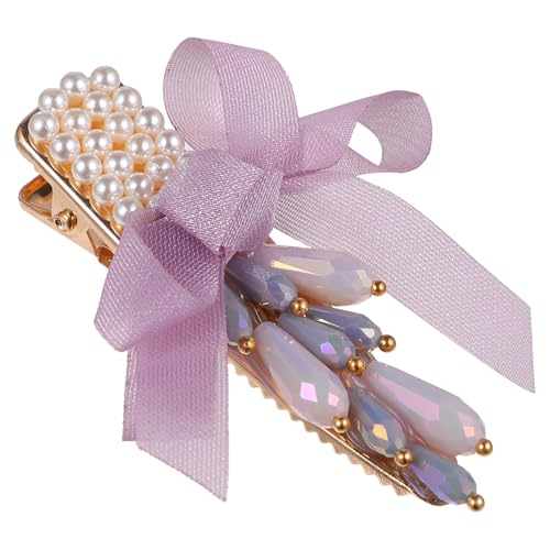 HAMPPLIES Elegante Vintage Haarnadel mit Strass und Perlenbesatz Leichter Retro Bobby Pin für Damen Modische Haarspange für Hochzeit und Alltag Rutschfest Feine Verarbeitung von HAMPPLIES