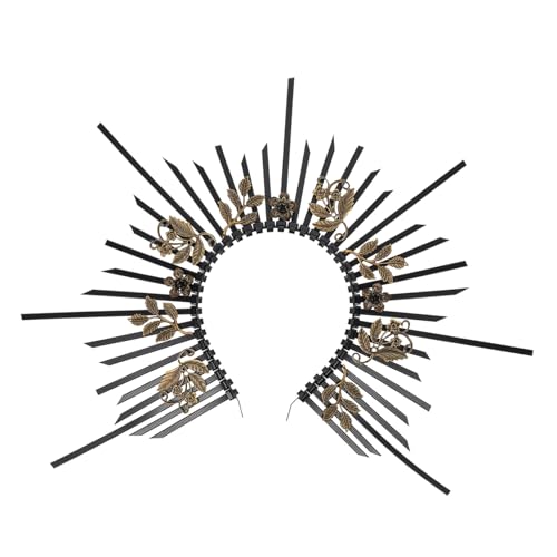 HAMPPLIES Eleganter Gothic Haarreifen Damen Party Haarschmuck Schwarz Festival Accessoire Chic Stirnband für Besondere Anlässe Hochzeit Abschlussball HAMPPLIES Eleganter Gothic Haarreifen Damen Party Haarschmuck Schwarz Festival Accessoire Chic Stirnband für Besondere Anlässe Hochzeit Abschlussball von HAMPPLIES