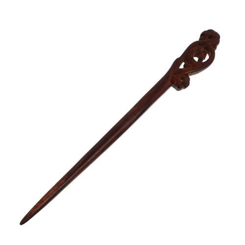 HAMPPLIES Eleganter Vintage Haarstab aus Grünem Sandelholz Traditioneller Haarschmuck mit Feiner Verarbeitung Geeignet für Mittleres Dickes Haar Einzigartiges Design für Frauen und Mädchen von HAMPPLIES
