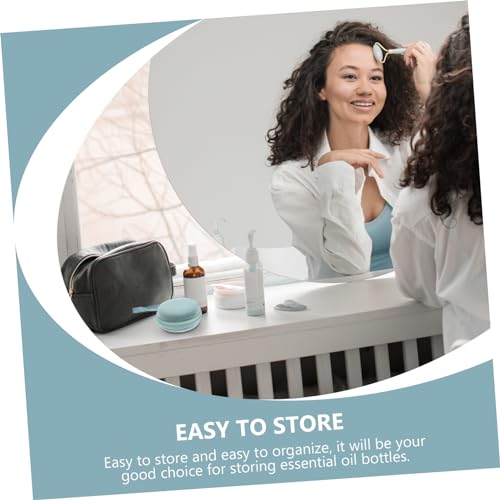 HAMPPLIES Essentielle Öl Aufbewahrungstasche Fächer Samt Organizer Grün Tragbar Strapazierfähig Reiseetui für Flaschen Kompakt Leicht für Reise von HAMPPLIES