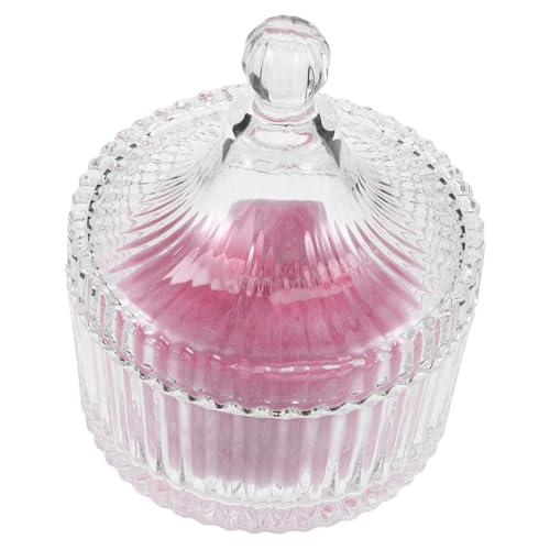 HAMPPLIES Extra Großer Weicher Runder Puderquaste mit Langflorigem Plüsch und Rosa Schleife Sanfte Anwendung für Körperpuder Inklusive Glasbehälter Geeignet für Frauen und Männer von HAMPPLIES