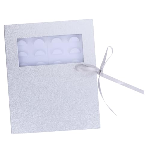 HAMPPLIES False Eyelash Aufbewahrungsbox aus Papier mit Tray Falsche Wimpern Halter Leichter Langlebiger Wimpernhalter für Professionelle und Private Nutzung Praktischer Lash Case Silber von HAMPPLIES