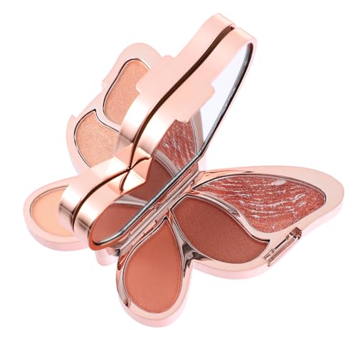 HAMPPLIES Farben Lidschatten Palette mit Schimmernden Pigmenten Vielseitig als Wangenrouge und Foundation Leicht Kompakt Hautfreundlich für Damen für Professionelles und Tägliches Make Up von HAMPPLIES