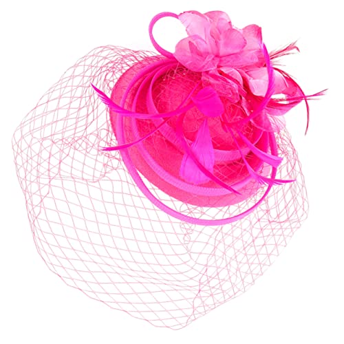 HAMPPLIES Fascinator Haarreif mit und Netz Damen Haarschmuck Hochzeit Braut Cocktail Tea Party Kopfbedeckung Haarklammer für Festliche Anlässe von HAMPPLIES
