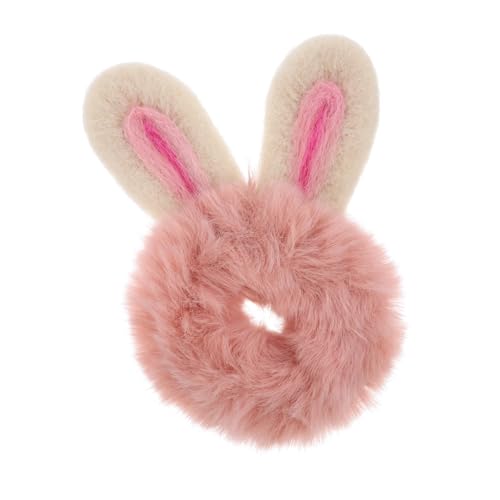 HAMPPLIES Flauschiges Hasenohren Haargummi für Mädchen Weicher Ponytail Holder in Schonender Haarschmuck für Weihnachten Alltag und Party Elastisches Haarband mit Süßem Cartoon Design von HAMPPLIES