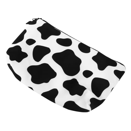 HAMPPLIES Kuh Muster Schminktasche Kosmetiktasche Kuh Muster Tasche Kulturtasche Damen Schminktasche Aus Hochwertigem Material Mit Ausreichend Platz Für Reiseutensilien Und Alltagsgegenständ von HAMPPLIES