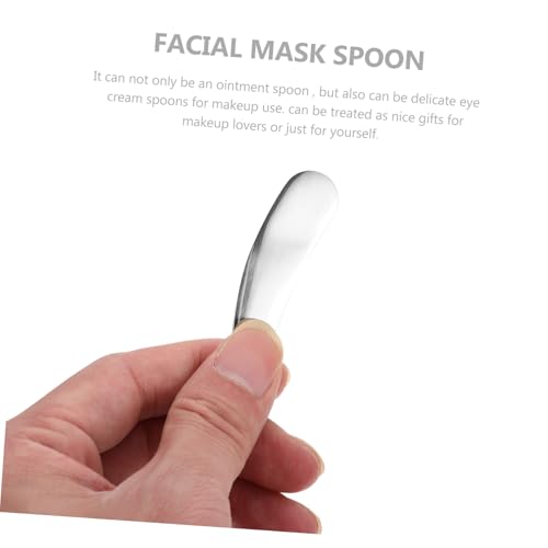 HAMPPLIES Gesichtscreme Löffel Metall Beauty Scoop für Augencreme Kosmetikspatel Präzise Cremeentnahme und Gleichmäßiges Auftragen Kompakt und Reisefreundlich von HAMPPLIES