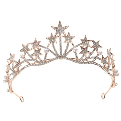 HAMPPLIES Goldene Brautkrone mit Stern Design Hochwertiges Legierungs Haaraccessoire Funkelndes Diadem für Hochzeit Verlobung und Festliche Anlässe Schmuck für Prinzessinnen und Damen HAMPPLIES Goldene Brautkrone mit Stern Design Hochwertiges Legierungs Haaraccessoire Funkelndes Diadem für Hochzeit Verlobung und Festliche Anlässe Schmuck für Prinzessinnen und Damen von HAMPPLIES