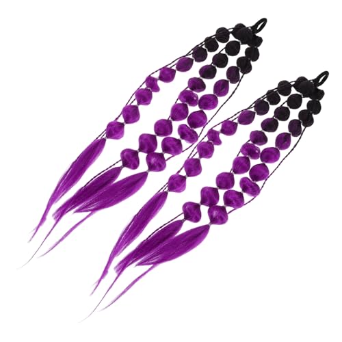 HAMPPLIES Farbige Ponytail Extensions Leichte Bubble Haarverlängerungen Mit Haargummi Für Mädchen Trendige Gradient Farben Für Partys Und Feste Handgefertigte Zopfaccessoires von HAMPPLIES