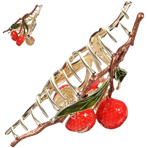 HAMPPLIES Große Haarklammer Damen Litchi Starker für Dünnes und Dickes Haar Modischer Haarclip für Alltag Make Up Kochen und Sport Rutschfeste Haarklammer für Frauen von HAMPPLIES