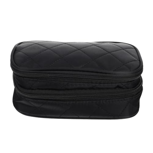 HAMPPLIES Große Kosmetiktasche Reise Kulturbeutel Nylon Doppelstöckig Toilettenartikel Organizer Schminktasche Für Damen Und Herren Alltag Und Urlaub von HAMPPLIES