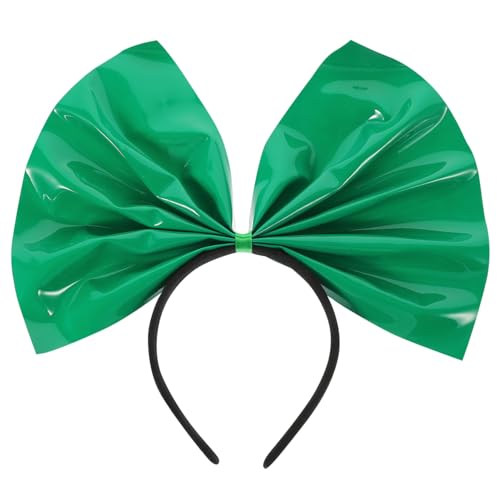 HAMPPLIES Großer Schleifen Stirnband Damen Haarreif mit Glänzendem Material Elastisch und Bequem Modisches Party Haarschmuck für Frauen Vielseitig Einsetzbar und Schonend für Haar von HAMPPLIES