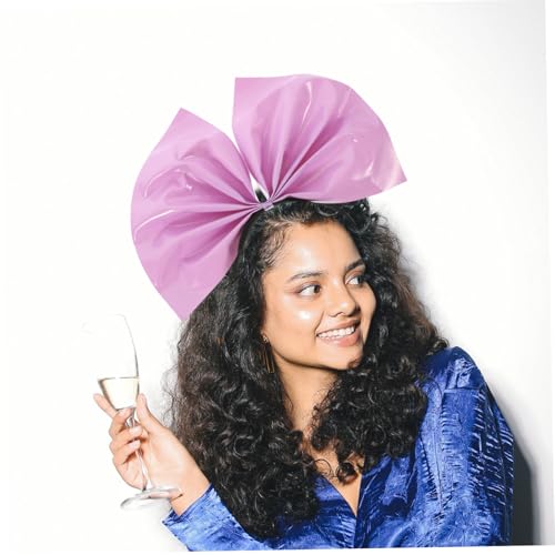 HAMPPLIES Großes Schleifen stirnband Damenhaar Modisch Leicht Tragbar mit Auffälligem Violett Knoten Haarschmuck für Party Cosplay Festliche Anlässe von HAMPPLIES