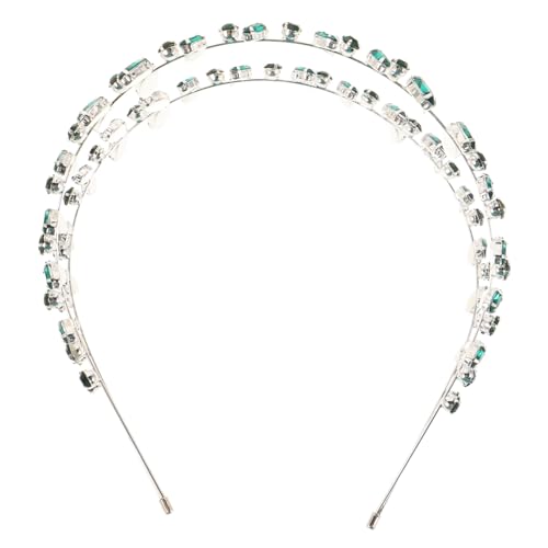 HAMPPLIES Grüner funkelnder Haarreif mit Doppelter Lage Mehrlagiger Haarschmuck mit Funkelnden Grünen Strasssteinen Handgefertigtes Stirnband für Braut Hochzeit und Festliche Anlässe HAMPPLIES Grüner funkelnder Haarreif mit Doppelter Lage Mehrlagiger Haarschmuck mit Funkelnden Grünen Strasssteinen Handgefertigtes Stirnband für Braut Hochzeit und Festliche Anlässe von HAMPPLIES