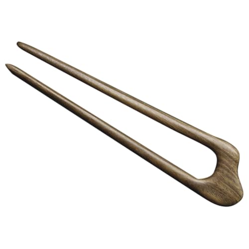 HAMPPLIES Haarnadel aus grünem Sandelholz Form französisch elegant U-förmige Haarnadeln Accessoire-Mädchen Haarstock U-förmiger Haarstab Haarstäbchen für langes Haar Haarnadel Damen von HAMPPLIES