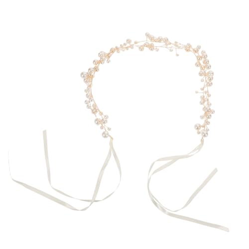 HAMPPLIES Haarschmuck Hochzeit Perlen Haarkranz aus Langlebigem Kupferdraht Zweilagiges Design für Damen und Mädchen Leichtes Stilvolles Accessoire für Formelle und Freizeit Anlässe von HAMPPLIES