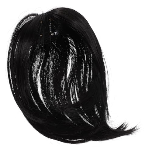 HAMPPLIES Haarteil Topper für Dünnes Haar Damen Synthetischer Clip Haaraufsatz Natürliche Schwarze Haarverlängerung Sicherer Vielseitig Zuschneidbar für Alltag und Reife Frauen von HAMPPLIES