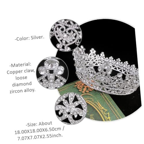 HAMPPLIES Handgefertigte Braut Haarreif Krone Haarschmuck Silberlegierung Hochzeitsaccessoire Robust für Festliche Anlässe und Brautfrisuren von HAMPPLIES