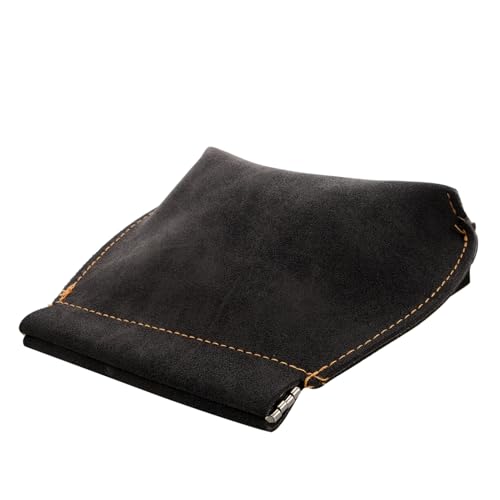 HAMPPLIES Herren Geldbörse mit Münzfach aus PU Leder Vintage Design Kompakte Kleine Geldbörse mit Federverschluss Praktische Brieftasche für Geschäftsreisen und Alltag Schützend Schwarz von HAMPPLIES