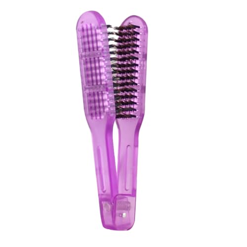 HAMPPLIES Hochtemperaturbeständiger Haarglättungskamm mit Doppelseitigen Wildschweinborsten Ergonomischem Kunststoffgriff für Frauen Geeignet für Langes Kurzes Glattes und Lockiges Haar von HAMPPLIES