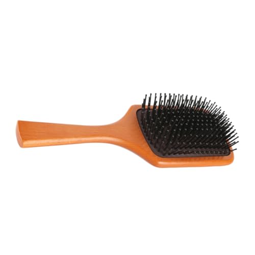 HAMPPLIES Holz Haarbürste mit Massagefunktion Ergonomische Paddle Brush für Damen und Herren zum Entwirren von Lockigem Haar Antistatisch und Langlebig für Bequeme Kopfhautmassage von HAMPPLIES