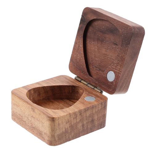 HAMPPLIES Gitarrenplektrum Organizer Aus Holz Tragbares Gitarrenplektrum Etui Für Ukulele Plektrum Halter Mit Schutz Vor Kratzern Und Stößen Langlebiges Holz Behälter Für Musiker Und von HAMPPLIES