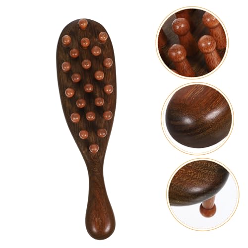 HAMPPLIES Holzkamm mit Breiten Zähnen Sanfte Kopfhautmassage Ergonomisch für Haartypen Geeignet Entwirrt Nass und Trocken Stimuliert Durchblutung für Frauen und Männer Tragbar und Langlebig von HAMPPLIES