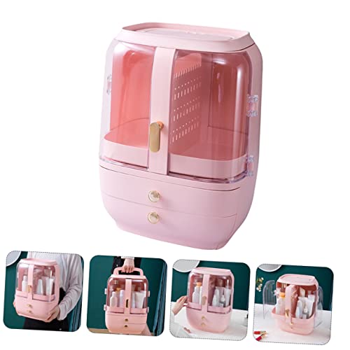 HAMPPLIES Kosmetikbox Mit Fächern Für Make-up Und Hautpflegeprodukte Platzsparendes Organizer-design Für Schreibtisch Oder Badewanne Schnell Zugänglich Durch Zentralen Griff von HAMPPLIES