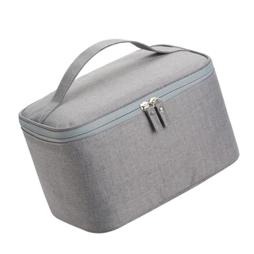 HAMPPLIES Reise Kosmetiktasche Tragbare Make up Tasche Organizer Für Damen Grau Große Kapazität Leicht Und Kompakt Für Reisen Und Outdoor Aktivitäten von HAMPPLIES