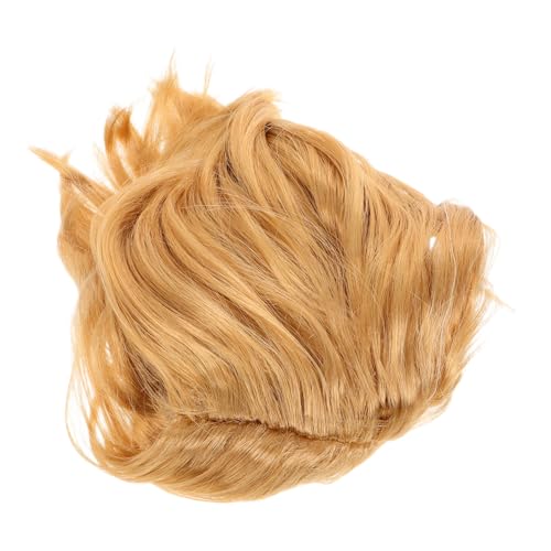 HAMPPLIES Kurze Blond Perücke Herren Stil Toupee Verstellbar Atmungsaktiv Für Fasching Kostüm Cosplay Alltag von HAMPPLIES