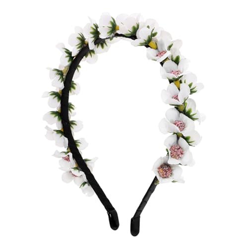 HAMPPLIES Leichtes Doppelseitiges Haarband mit Realistischen Stoffblumen Modischer Blumenkranz für Hochzeiten Brautjungfern Strandpartys und Frauen Tea Partys Komfortabel und Langlebig von HAMPPLIES