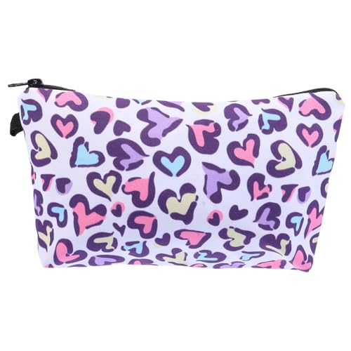 HAMPPLIES Leopard Schminktasche Damen mit Reißverschluss Print Kosmetiktasche Reise Makeup Tasche Multifunktionale Aufbewahrungstasche für Mädchen und Frauen von HAMPPLIES