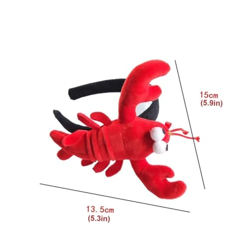 HAMPPLIES Lustiges Rotes Haarband mit Hummer Motiv Weiches Langlebiges Haarreif Accessoire für Frauen und Mädchen für Halloween Kostüme und Partys von HAMPPLIES