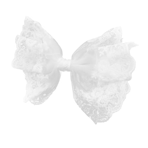HAMPPLIES Mädchen Haarklammer Weiß Spitzen Haarspange mit Federmechanismus Damen Haarschmuck Leicht und Langlebig für Alltag und Party von HAMPPLIES