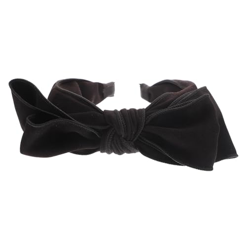 HAMPPLIES Mädchen Haarreif mit Schwarzer Schleife Weiches Stoff Stirnband Bequem und Stabil Süßes Haarschmuck für Geeignet für Alltag und Fotoshootings von HAMPPLIES