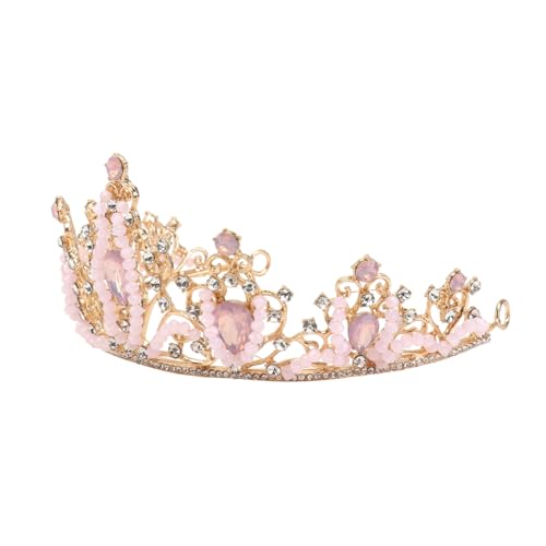 HAMPPLIES Mädchen Tiara Haarschmuck Elegant Glänzend Geburtstagskrone für Mädchen Party Prinzessin Kopfschmuck von HAMPPLIES