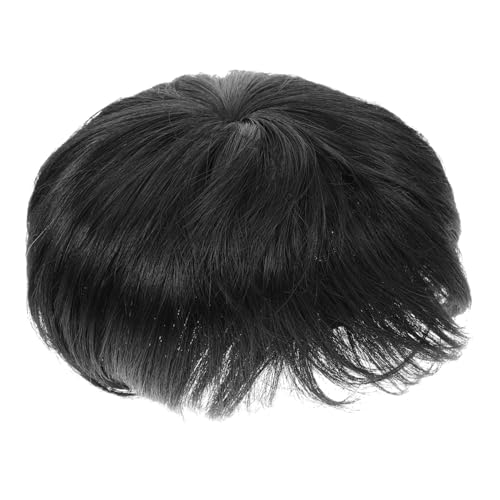 HAMPPLIES Männer Toupee Haarteil Realistisches Haarersatzstück Atmungsaktiv Komfortabel für Glatzen und Haarausfall Stilvoller Kurzhaar Haaraufsatz für Alltag Party Bühne von HAMPPLIES
